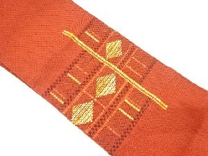 アンティーク　リボン刺繍抽象模様織り出し名古屋帯（着用可）
